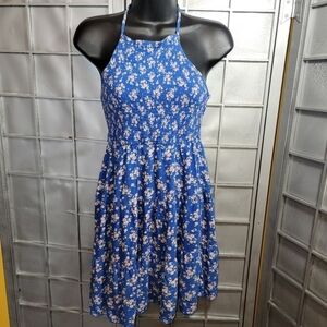 American Eagle small blue with floral dress